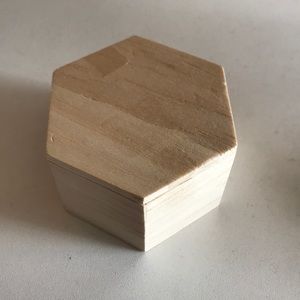 Wooden Hexagon Storage Box